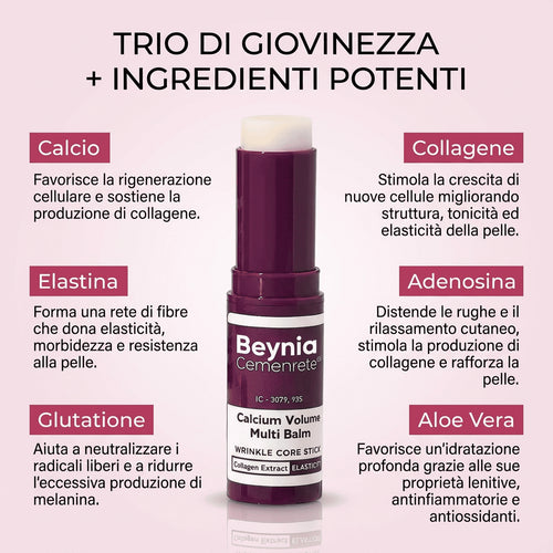 Balsamo anti-rughe al collagene e calcio