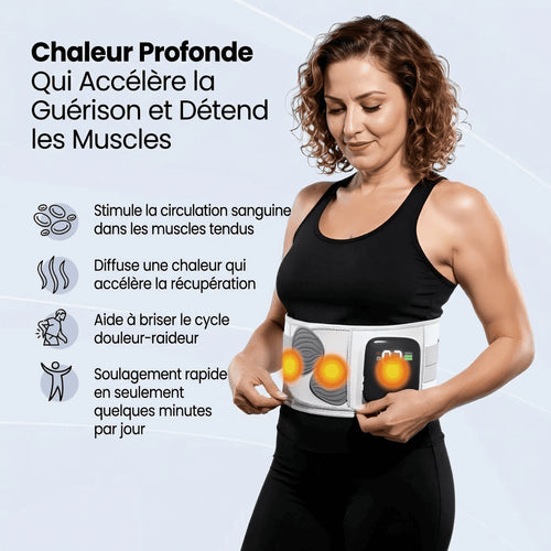 ConfortDos Pro™ - Ceinture de Soutien Lombaire avec Chaleur & Lumière Rouge